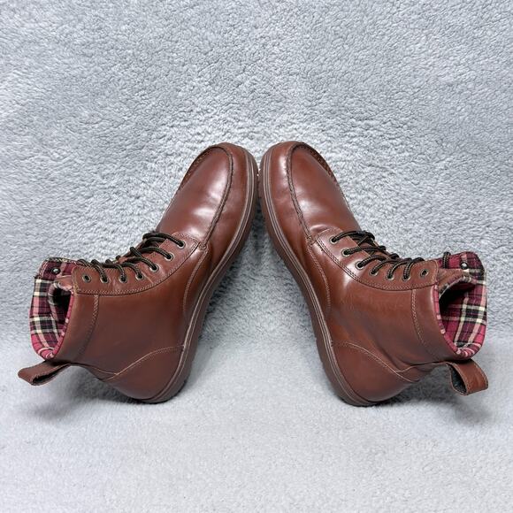 Lems Boulder Boot Leather Mens Size 14 Minimalist Hiking Boots Brown Leather - Picture 6 of 10